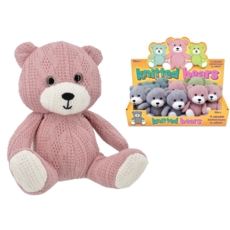 KNITTED BEARS,4 Assorted 14cm CDU