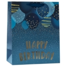 GIFT BAG,Birthday Balloons Blue (Large)