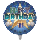 BALLOONS,Happy Birthday Star (Helium Foil)