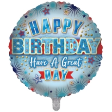 BALLOONS,Happy Birthday Great Day (Helium Foil)