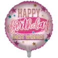 BALLOONS,Happy Birthday Best Wishes (Helium Foil)