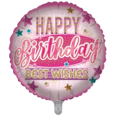 BALLOONS,Happy Birthday Best Wishes (Helium Foil)