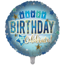 BALLOONS,Happy Birthday Celebrate (Helium Foil)