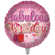 BALLOONS,Fabulous Birthday (Helium Foil)
