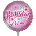 BALLOONS,Happy Birthday Floral Butterflies (Helium Foil)