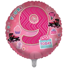 BALLOONS,Age 9 Female (Helium Foil)