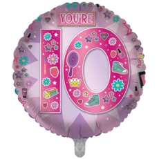 BALLOONS,Age 10 Female (Helium Foil)