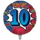 BALLOONS,Age 10 Male (Helium Foil)
