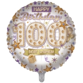 BALLOONS,Age 100 Unisex (Helium Foil)