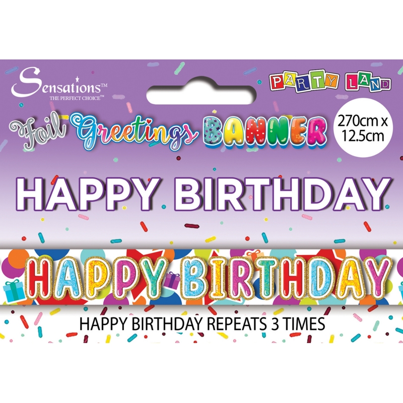 BANNER,Happy Birthday Bright Text