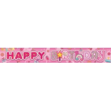 BANNER,Happy Birthday Pink