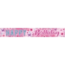BANNER,Happy Birthday Floral Butterflies