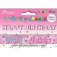 BANNER,Happy Birthday Floral Butterflies