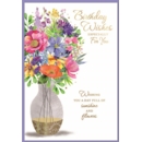 BIRTHDAY CARDS,6's Floral Vase
