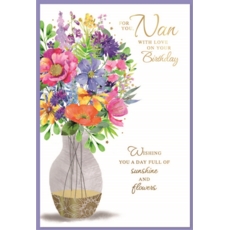 BIRTHDAY CARDS,Nan 6's Floral Vase