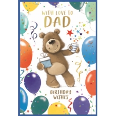 BIRTHDAY CARDS,Dad 6's Bear & Balloons