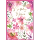BIRTHDAY CARDS,6's Pink Floral