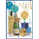 AGE 50 CARDS, 6's Male Presents & Balloons