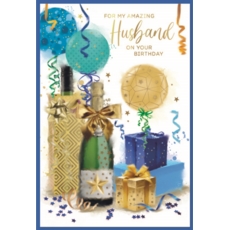BIRTHDAY CARDS,Husband 6's Presents & Balloons