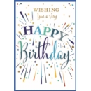 BIRTHDAY CARDS,6's Text & Stars