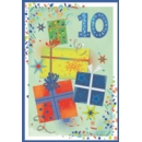 AGE 10 CARDS, 6's Male Presents & Stars