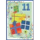 AGE 11 CARDS, 6's Male Presents & Stars