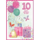 AGE 10 CARDS, 6's Female Presents & Balloons