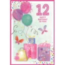 AGE 12 CARDS, 6's Female Presents & Balloons