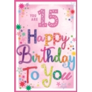 AGE 15 CARDS, 6's Female Text & Shapes