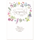 SYMPATHY CARDS, 6's Wild Flower Wreath