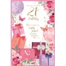 AGE 21 CARDS,Female 6's Floral Presents