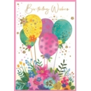 BIRTHDAY CARDS,6's Balloons & Wild Flowers