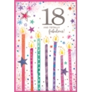 AGE 18 CARDS 6's Female Candles & Stars