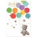 BIRTHDAY CARDS,6's Teddy & Balloons
