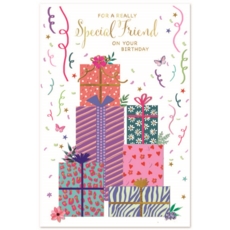 SPECIAL FRIEND CARDS,6's Presents & Streamers