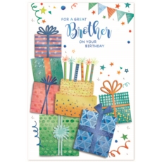 BIRTHDAY CARDS,Brother 6's Presents & Cake