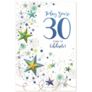AGE 30 CARDS,Male 6's Stars & Streamers