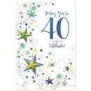 AGE 40 CARDS,Male 6's Stars & Streamers