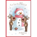 XMAS CARDS,Niece 6's Snowman & Reindeer
