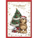 XMAS CARDS,Husband 6's Bear & Christmas tree