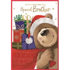 XMAS CARDS,Brother 6's Bear with Presents