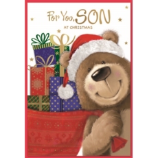 XMAS CARDS,Son 6's Bear with Presents