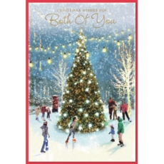 XMAS CARDS,To Both 6's Skating around the Tree