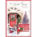 XMAS CARDS,Son 6's Decorated Snowy Front Garden