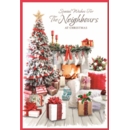 XMAS CARDS,Neighbours 6's Presents around the Fireplace