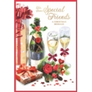 XMAS CARDS,Special Friends 6's Champagne & Flutes
