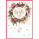 XMAS CARDS,Wife 6's Floral Wreath