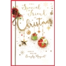 XMAS CARDS,Special Friend 6's Baubles & Snowflakes