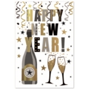 XMAS CARDS,New Year 6's Streamers, Stars & Bubbly