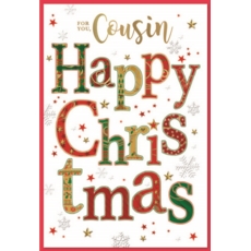 XMAS CARDS,Cousin 6's Text & Snowflakes